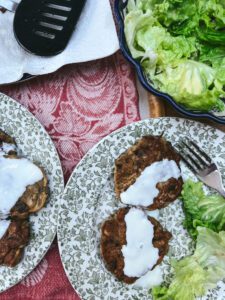 mushroom, buckwheat and kefir placki