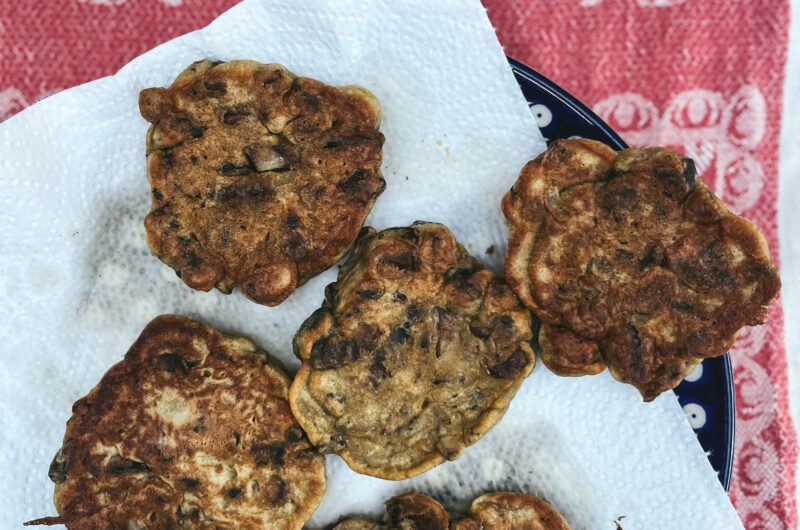 Mushroom, buckwheat and kefir "placki"