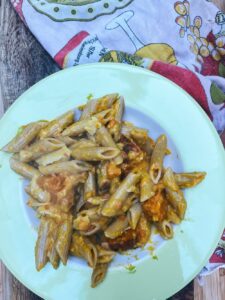 squash and leek pasta