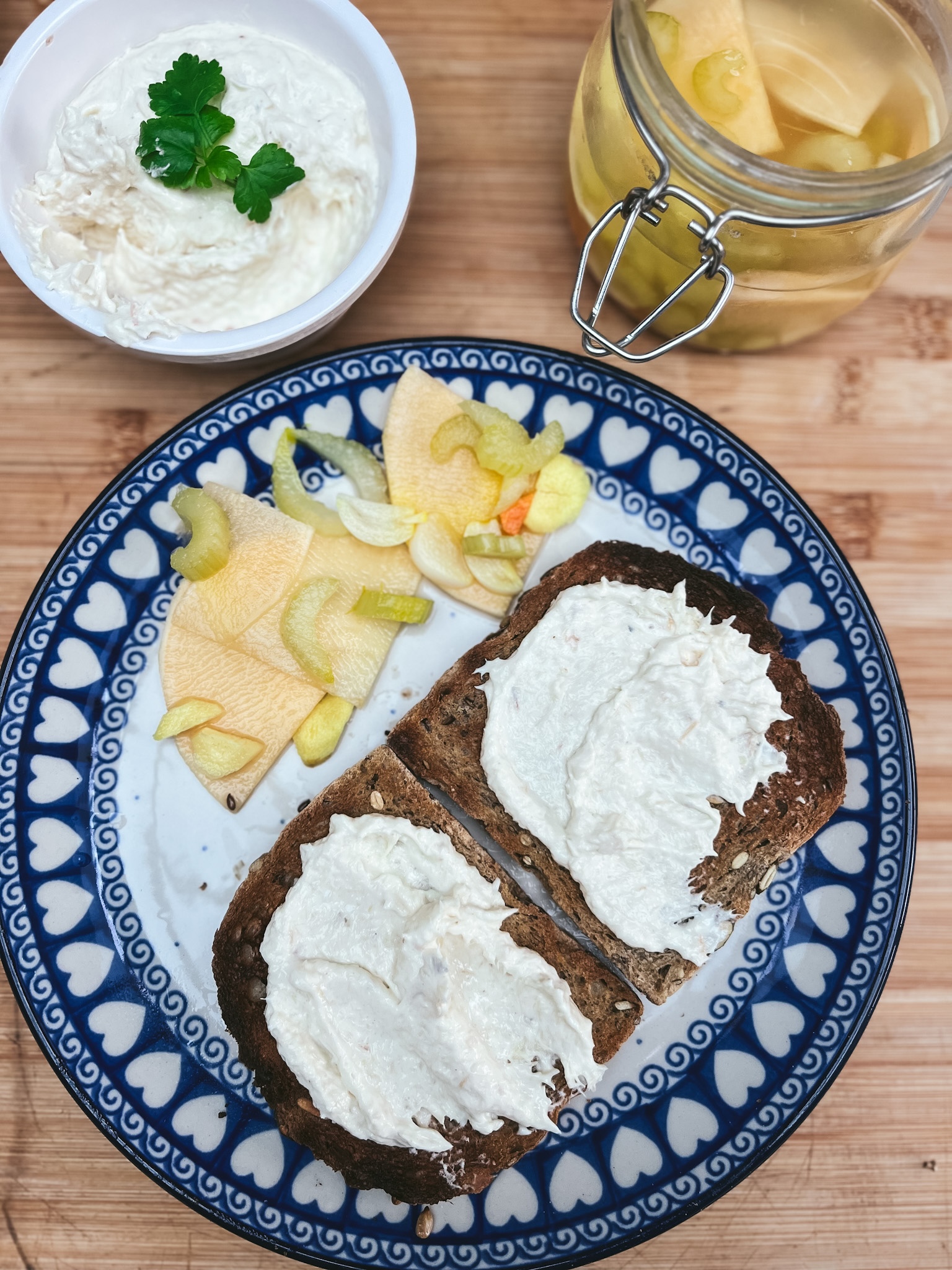 swede, celery, garlic ferment