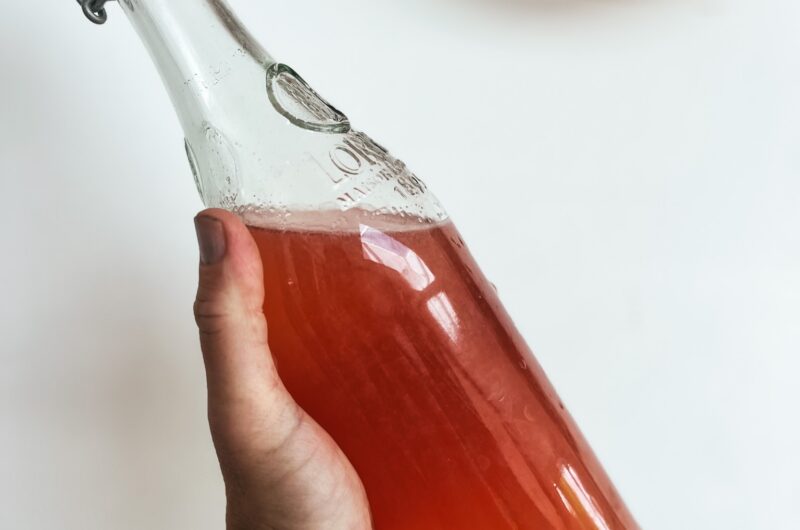 Strawberry water kefir.