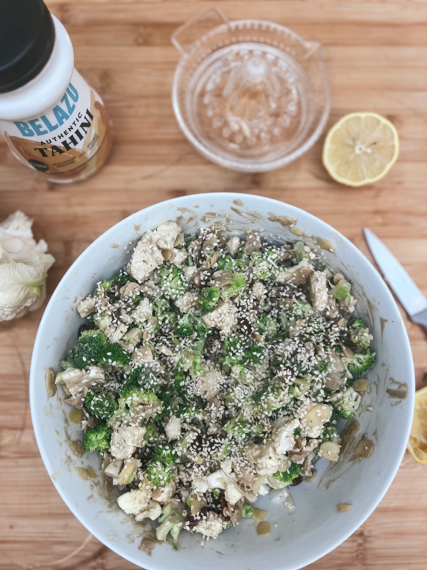 broccoli and tahini salad