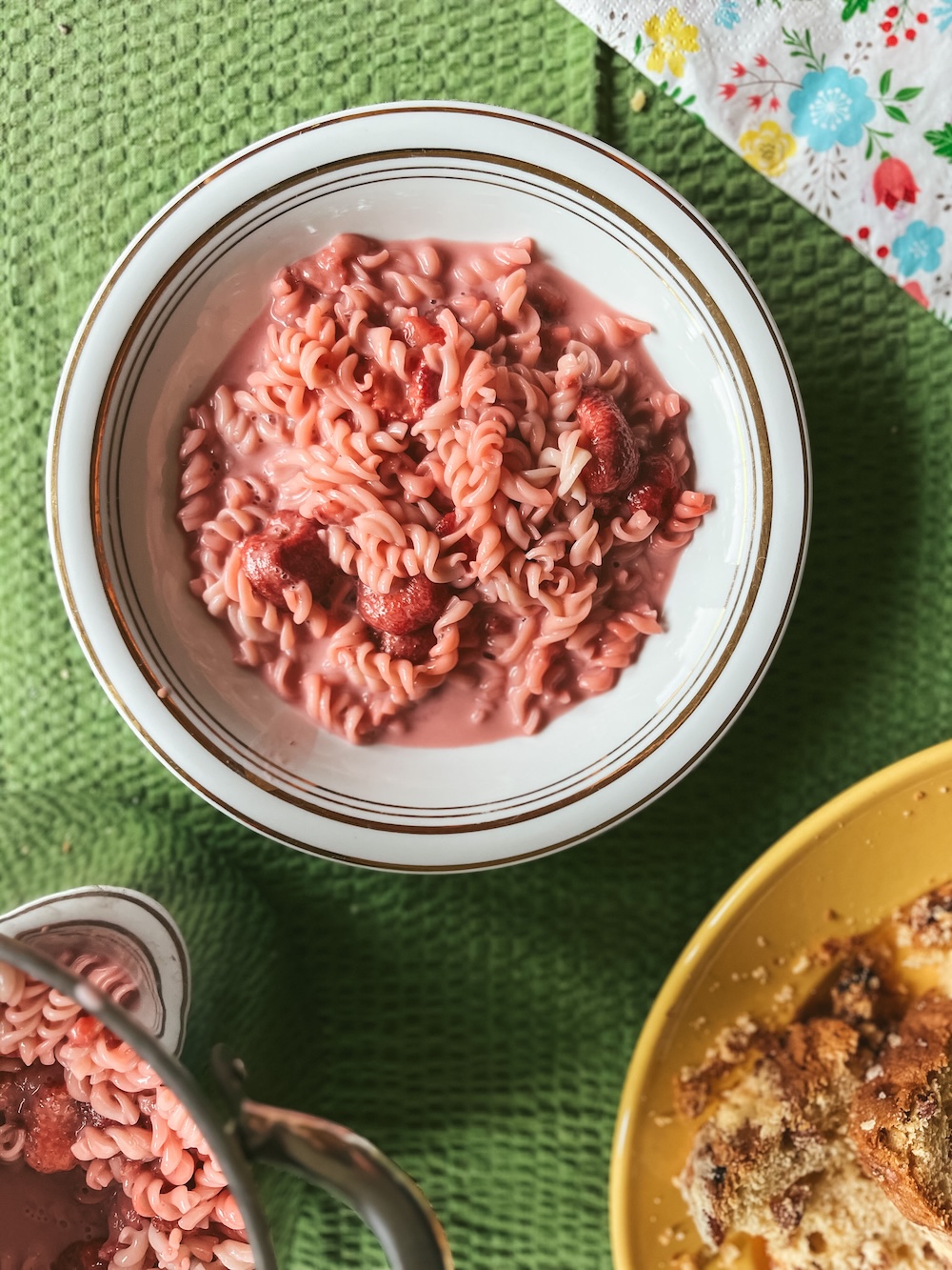 Polish pasta with strawberries